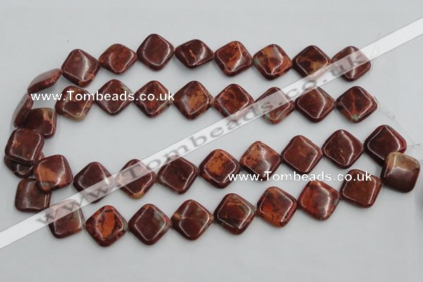 COP528 15.5 inches 18*18mm diamond red opal gemstone beads wholesale