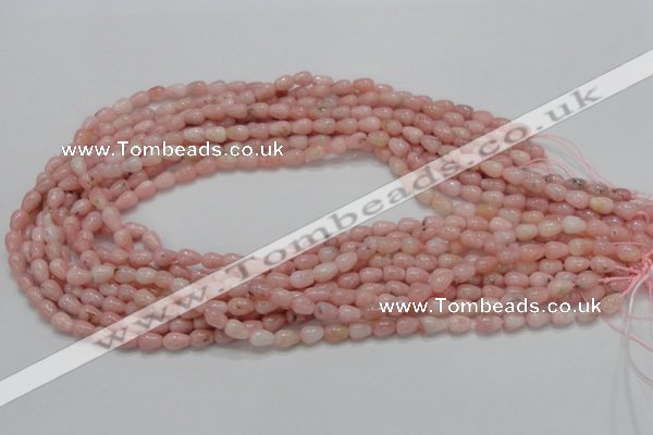 COP54 15.5 inches 5*8mm teardrop natural pink opal gemstone beads