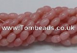 COP55 15.5 inches 5*7mm rice natural pink opal gemstone beads