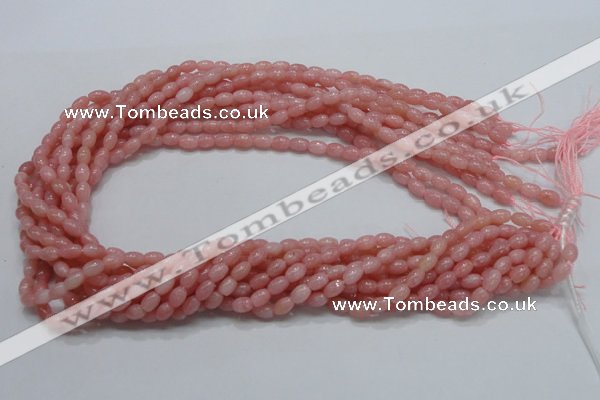 COP55 15.5 inches 5*7mm rice natural pink opal gemstone beads