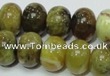 COP552 15.5 inches 15*20mm rondelle yellow & green natural opal beads