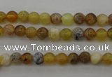 COP586 15.5 inches 4mm round natural yellow & green opal beads