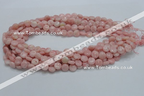 COP59 15.5 inches 6mm flat round natural pink opal gemstone beads