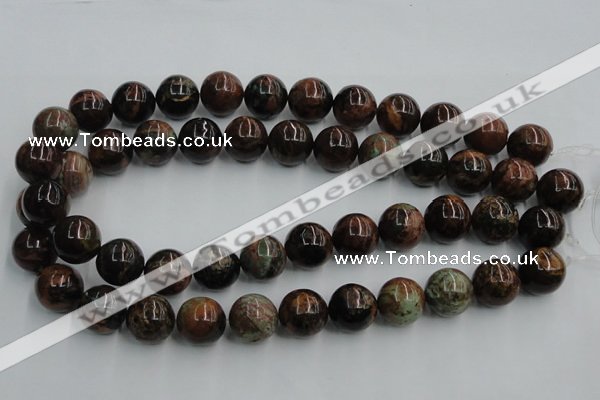 COP601 15.5 inches 16mm round green opal gemstone beads wholesale