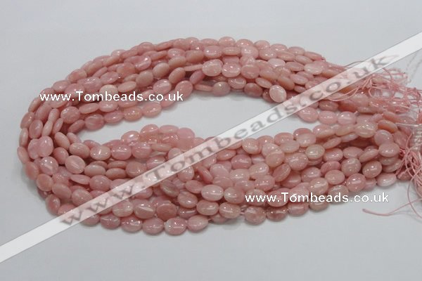 COP62 15.5 inches 8*10mm oval natural pink opal gemstone beads