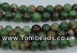 COP651 15.5 inches 6mm round green opal gemstone beads wholesale