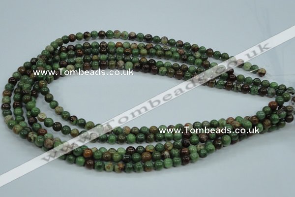 COP651 15.5 inches 6mm round green opal gemstone beads wholesale