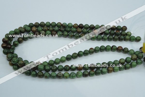 COP652 15.5 inches 8mm round green opal gemstone beads wholesale