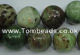 COP655 15.5 inches 14mm round green opal gemstone beads