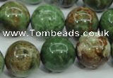 COP657 15.5 inches 18mm round green opal gemstone beads wholesale