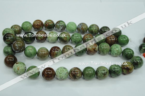 COP657 15.5 inches 18mm round green opal gemstone beads wholesale