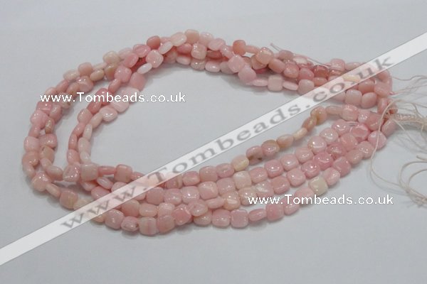 COP67 15.5 inches 8*8mm square natural pink opal gemstone beads