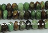 COP670 15.5 inches 6*10mm faceted rondelle green opal gemstone beads