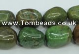 COP672 15.5 inches 12*16mm nuggets green opal gemstone beads