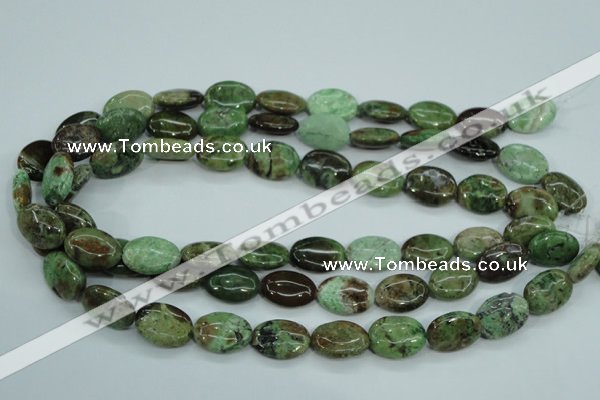 COP678 15.5 inches 13*18mm oval green opal gemstone beads