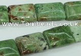 COP688 15.5 inches 13*18mm rectangle green opal gemstone beads