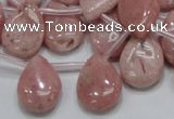 COP74 15.5 inches 13*18mm flat teardrop natural pink opal beads