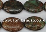 COP758 15.5 inches 18*25mm oval green opal gemstone beads