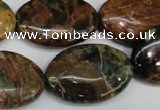 COP759 15.5 inches 20*30mm oval green opal gemstone beads