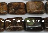 COP768 15.5 inches 15*20mm rectangle green opal gemstone beads