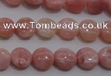 COP77 15.5 inches 10mm flat round natural pink opal gemstone beads