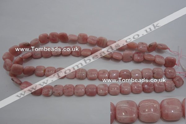 COP79 15.5 inches 12*12mm square natural pink opal gemstone beads