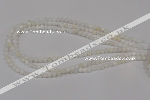 COP900 15.5 inches 6mm round natural white opal gemstone beads