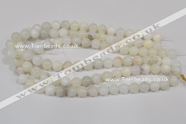 COP902 15.5 inches 10mm round natural white opal gemstone beads