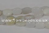 COP906 15.5 inches 8*10mm oval natural white opal gemstone beads