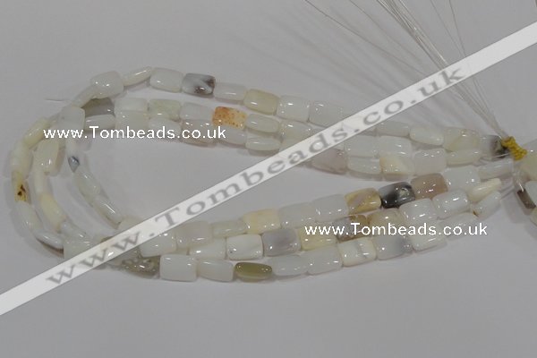 COP913 15.5 inches 12*16mm rectangle natural white opal gemstone beads