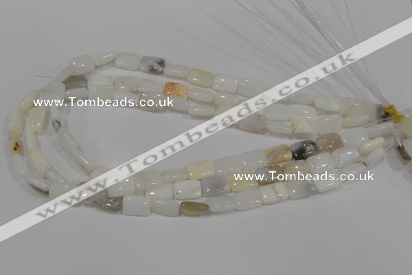 COP913 15.5 inches 12*16mm rectangle natural white opal gemstone beads
