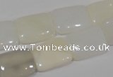 COP914 15.5 inches 13*18mm rectangle natural white opal gemstone beads