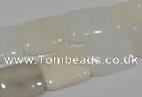 COP914 15.5 inches 13*18mm rectangle natural white opal gemstone beads