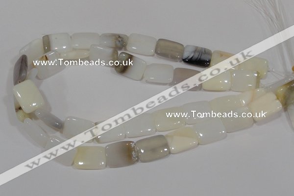 COP914 15.5 inches 13*18mm rectangle natural white opal gemstone beads