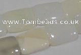 COP915 15.5 inches 15*20mm rectangle natural white opal gemstone beads