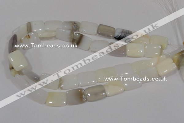 COP915 15.5 inches 15*20mm rectangle natural white opal gemstone beads