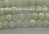 COP920 15.5 inches 4mm round white opal gemstone beads