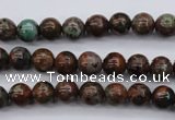 COP985 15.5 inches 6mm round green opal gemstone beads wholesale