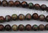 COP986 15.5 inches 8mm round green opal gemstone beads wholesale