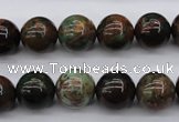 COP988 15.5 inches 12mm round green opal gemstone beads wholesale