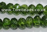 COQ102 15.5 inches 10*14mm faceted rondelle dyed olive quartz beads