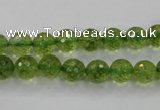 COQ14 16 inches 10mm faceted round dyed olive quartz beads wholesale