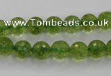 COQ15 16 inches 12mm faceted round dyed olive quartz beads wholesale