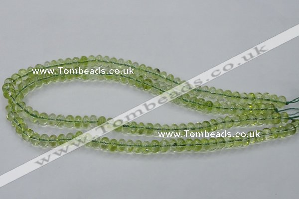 COQ20 16 inches 5*10mm rondelle dyed olive quartz beads wholesale