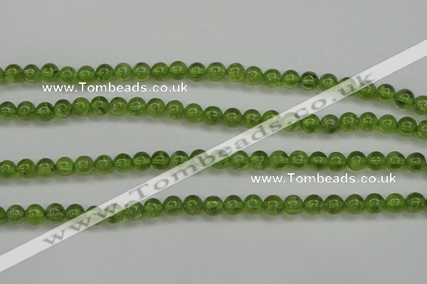 COQ203 15.5 inches 6mm - 7mm round natural olive quartz beads