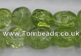 COQ23 16 inches 12*14mm nugget dyed olive quartz beads wholesale