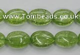 COQ24 16 inches 12*16mm oval dyed olive quartz beads wholesale