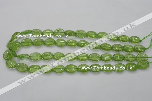 COQ24 16 inches 12*16mm oval dyed olive quartz beads wholesale