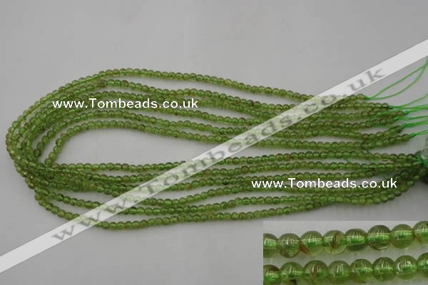 COQ51 15.5 inches 4mm round natural olive quartz beads wholesale