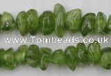 COQ64 15.5 inches 8*12mm natural olive quartz chips beads wholesale